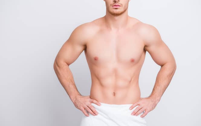 Fit Shirtless Man After CoolSculpting at Burgess Plastic Surgery